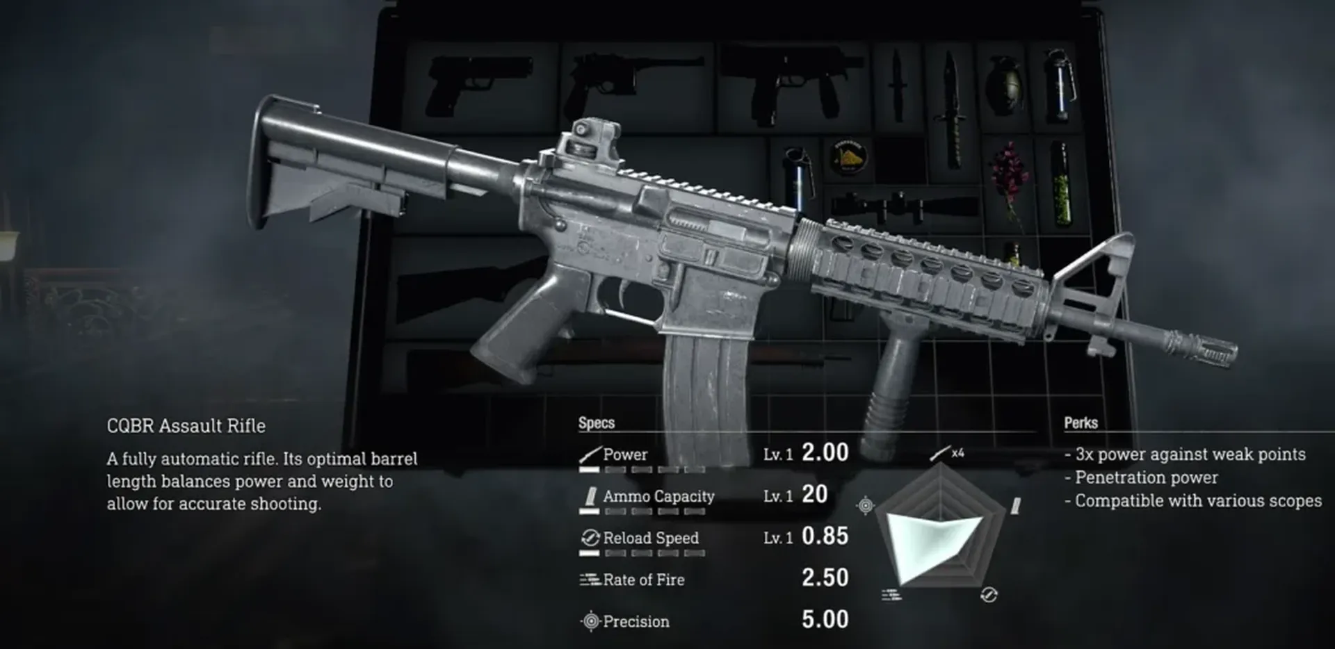 Get the CQBR Assault Rifle in Resident Evil 4 remake