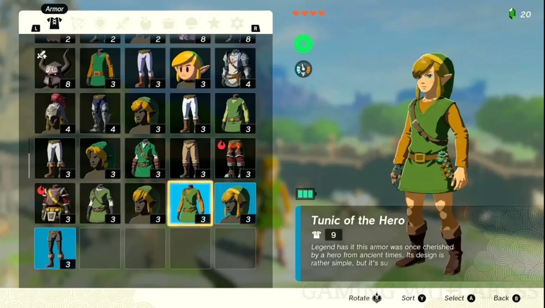 Get the Tunic of the Hero Set In Zelda Tears of the Kingdom