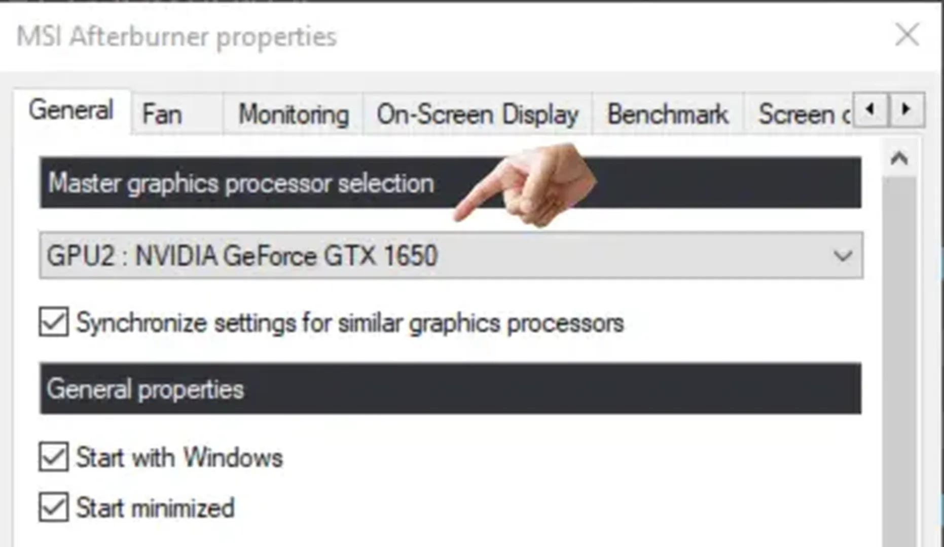 Enable FPS Counter In MSI Afterburner