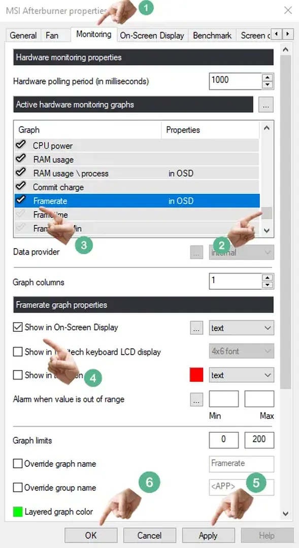Enable FPS Counter In MSI Afterburner