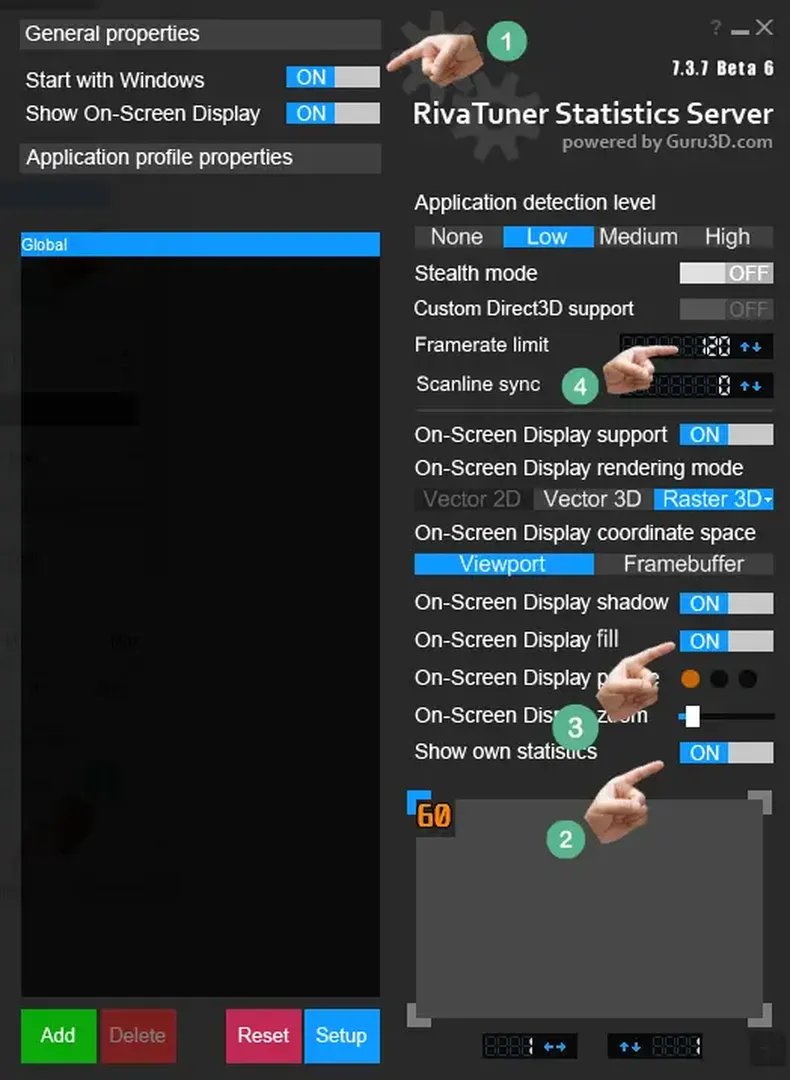 Enable FPS Counter In MSI Afterburner
