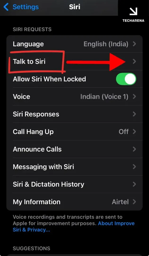iphone Talk to siri
